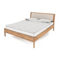 BETT MIT POLSTERKOPFTEIL INA 140x200 Wildeiche - Beige, Holz (140/200cm) - byoak