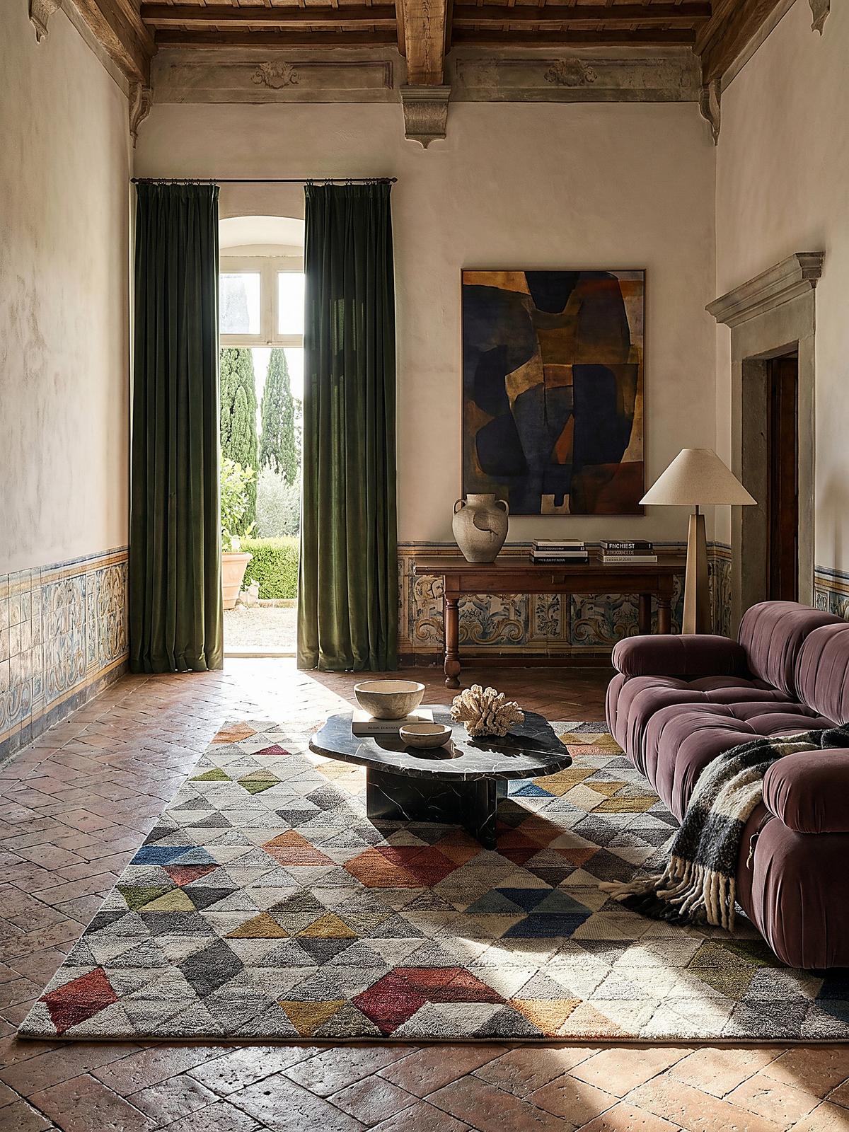 WOLLTEPPICH ESK, geometrisch, Bunt, 120 x 170 cm - Multicolor, Textil (120/170cm) - KADIMA DESIGN