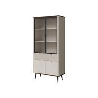 VITRINE Marly 1SD2W RE02 - Kaschmir/Goldfarben, Holzwerkstoff/Metall (90/191/40cm) - MIRJAN24