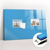 MAGNETTAFEL 60x40 Blau schwarzer Marker - Blau, Glas (60/0.4/40cm) - TULUP