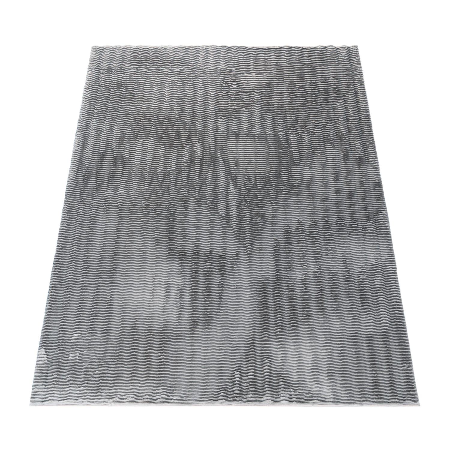 HOCHFLORTEPPICH, mit Struktur, Florhöhe 23 mm, Grau, 80 x 150 cm - Grau, Textil (150/80cm) - KADIMA DESIGN