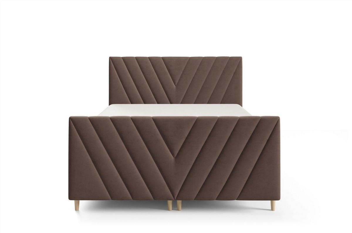 BOXBETT Carlito Premium - Braun, Holzwerkstoff/Textil (120/200cm) - Fun Möbel