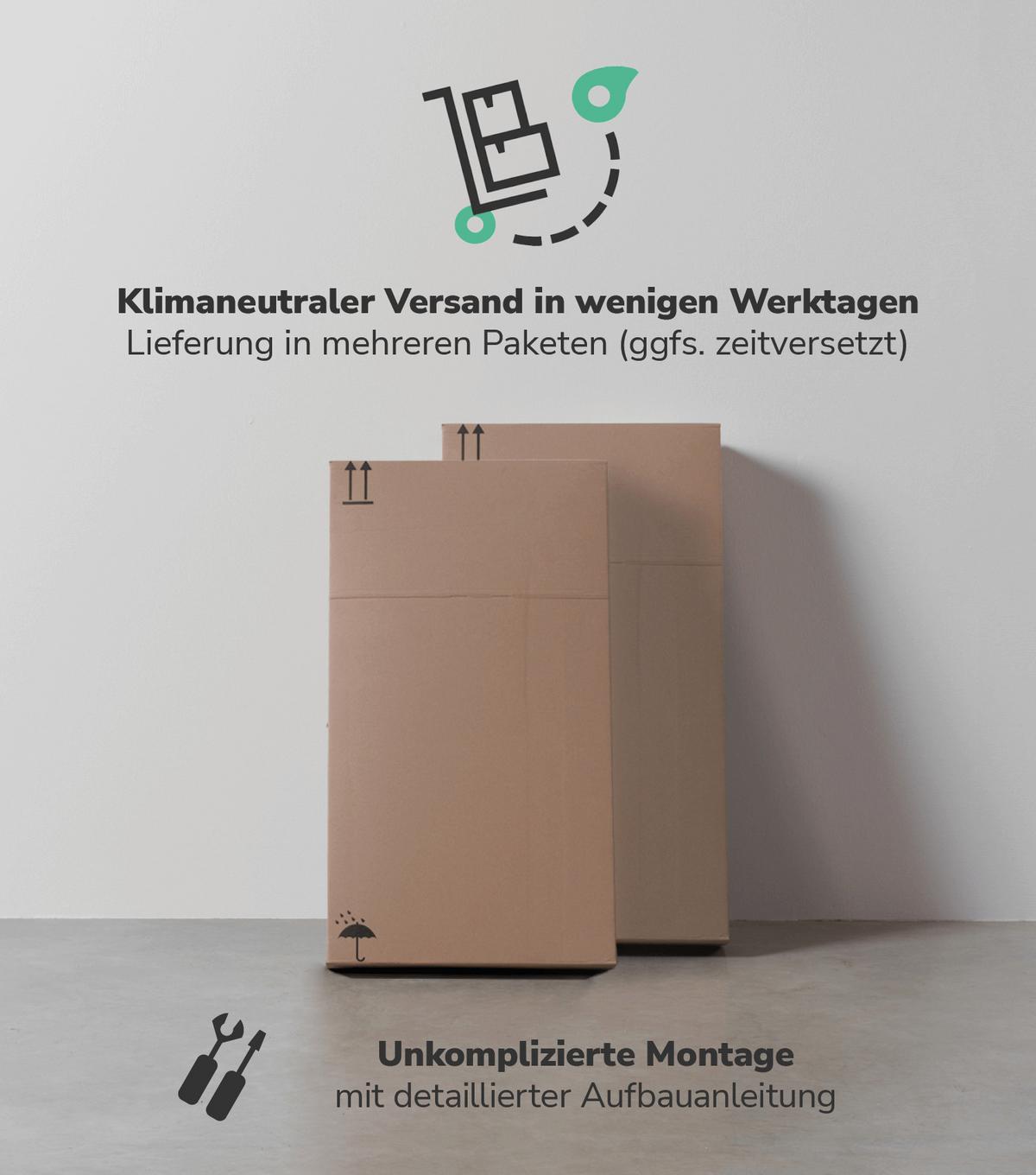 KOMMODE Die Stilvolle - Anthrazit, Holzwerkstoff (80/95/40cm) - Mokebo