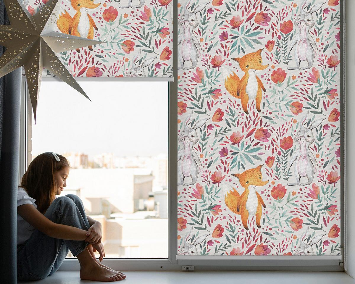 INNENROLLO - Fensterrollo - Rollo - 80x140 cm - Tiere und Pflanzen - Grün, Kunststoff (80/140/0.5cm) - TULUP