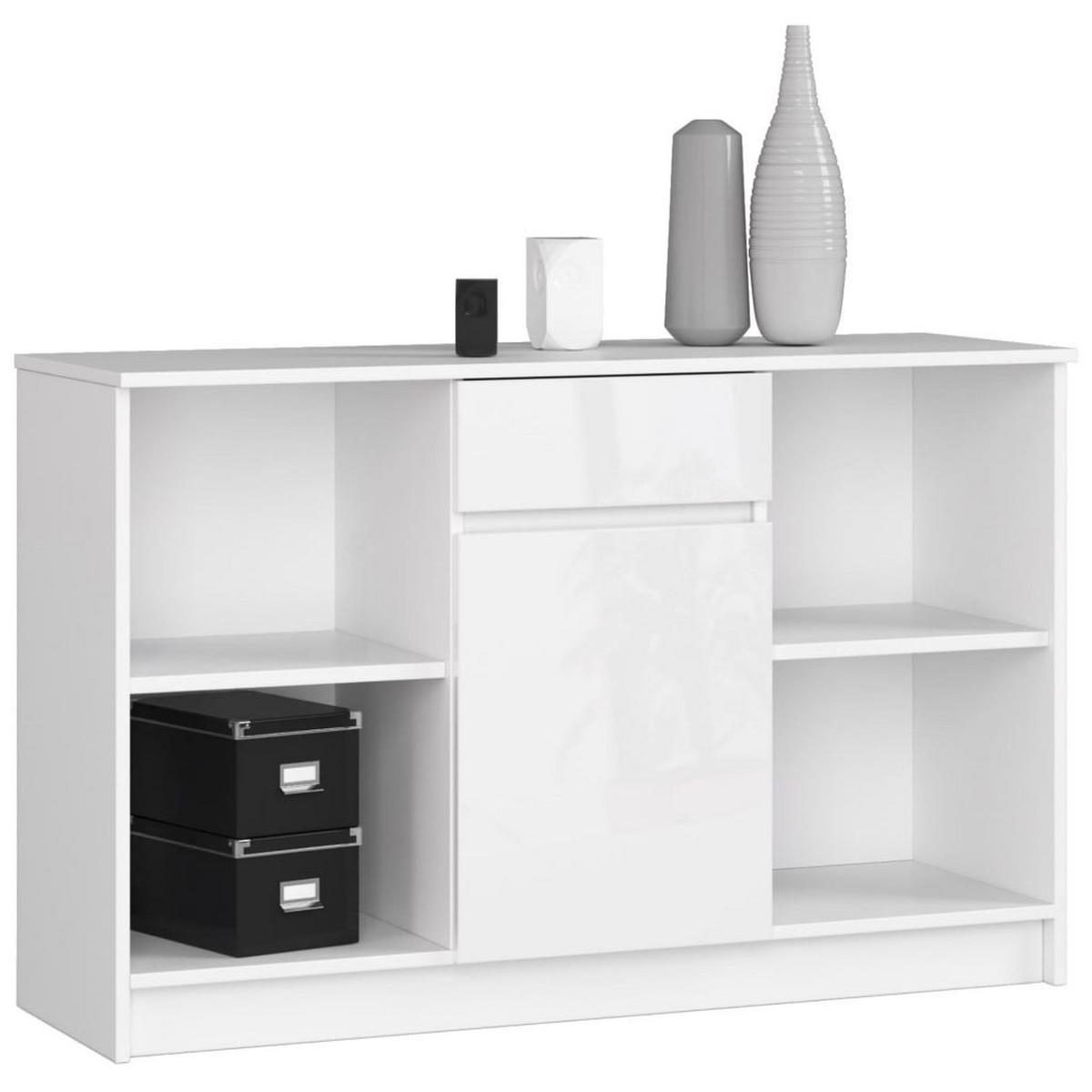 SCHREIBTISCH Weiß, Weiß Glanz 79/120/126 - Weiß Hochglanz/Weiß, Holzwerkstoff (94/62/79cm) - RAUMHIRSCH FURNITURE