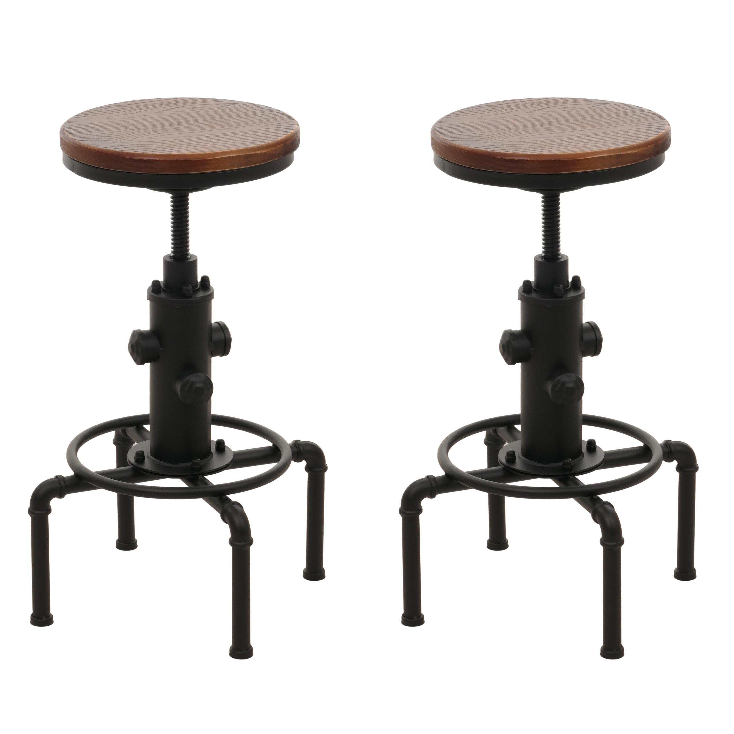 BARHOCKER Braun 2er-Set - Braun, Holz (34/85/34cm) - MCW