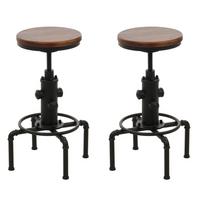 BARHOCKER Braun 2er-Set - Braun, Holz (34/85/34cm) - MCW