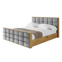POLSTERBETT mit Bettkasten, Fußteil und Lattenrost, Boxbett ohne Matratze - ENZO2-Z 180x200 Grau - Grau, Holzwerkstoff/Textil (180/200cm) - ALTDECOR