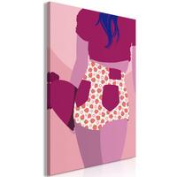 KUNSTDRUCK Rosa 80/120 cm - Pink/Lila, Textil (80/120cm) - KUNSTLOFT