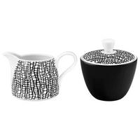 MILCH- UND ZUCKER-SET Life Fashion Glamorous Black je 260 ml - Schwarz, Keramik (1/2cm) - Seltmann Weiden