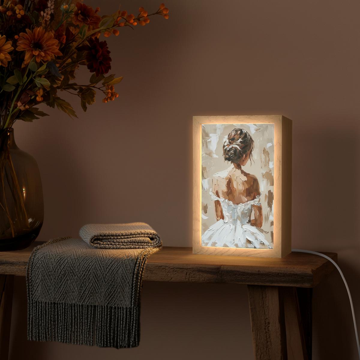 TISCHLEUCHTE Frau - Farbe - Abstrakt - Beige - Modern 20x30 cm - Brombeere, Holzwerkstoff (8/20/30cm) - OnlyWow
