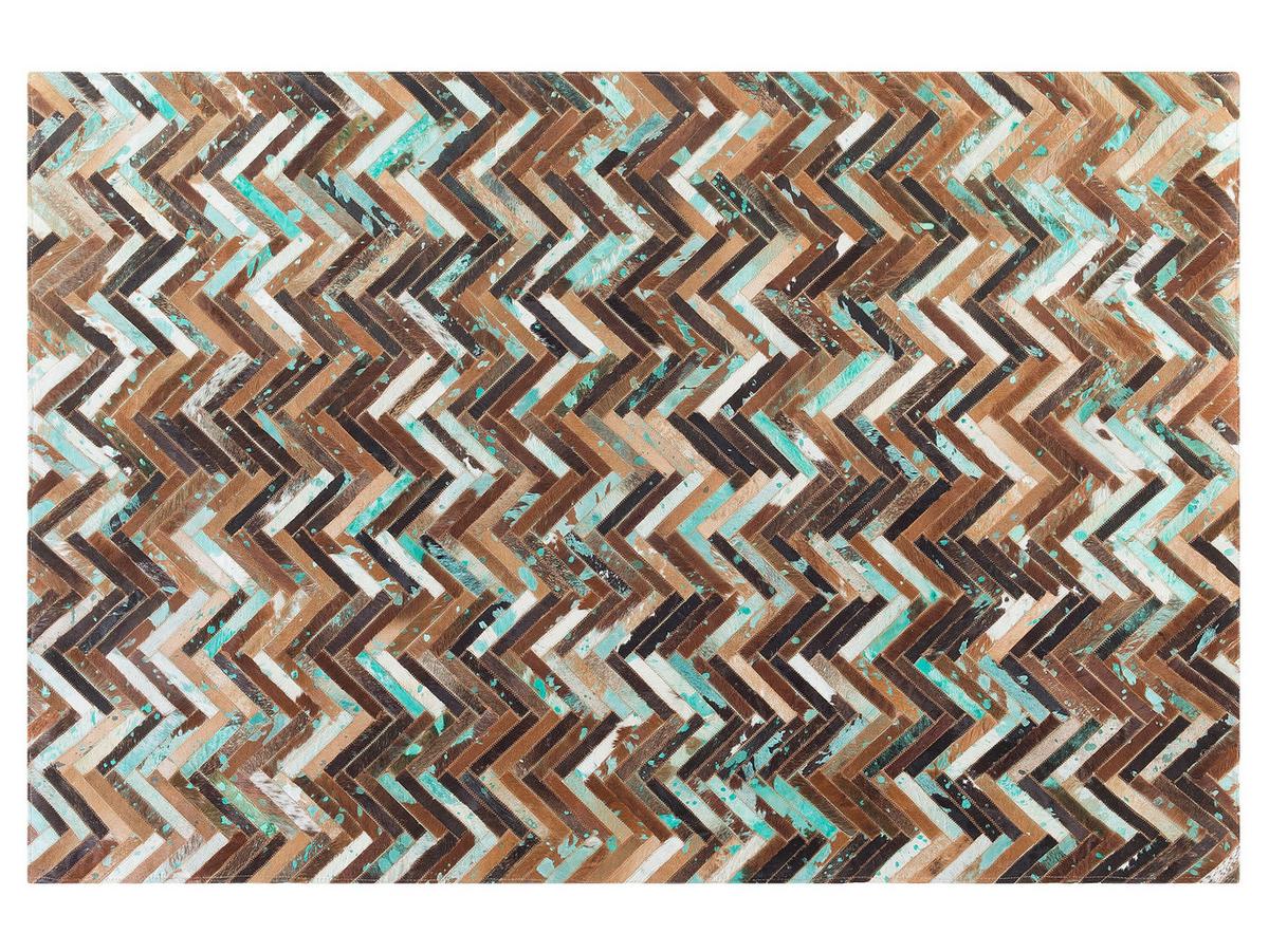 KURZFLOR-TEPPICH Amasya 200/140 cm - Braun, Fell (140/200cm) - Beliani