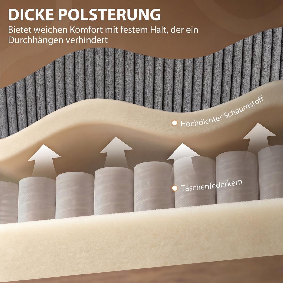 RELAXSESSEL Polyester Dunkelgrau - Dunkelgrau/Silberfarben, Textil/Metall (76/114/87cm) - HOMCOM