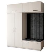 GARDEROBENSCHRANK REMA 200/240/60 cm Modern Kaschmir - Kaschmir/Schwarz, Holzwerkstoff (200/240/60cm) - MASSENO