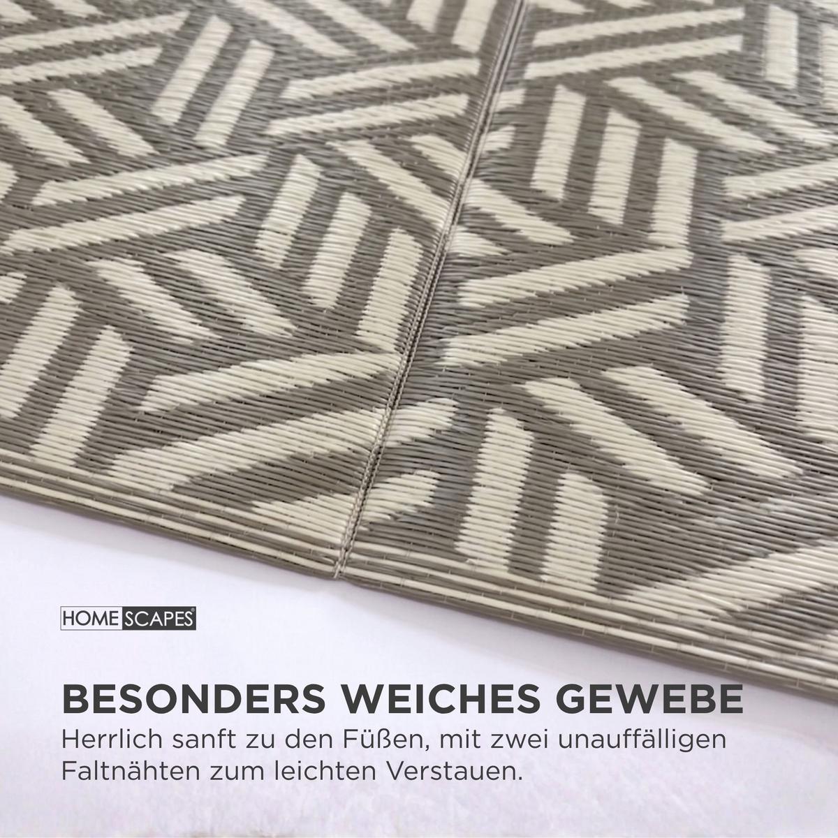 OUTDOORTEPPICH Luna, geometrisch gemustert 240/300 cm - Grau, Kunststoff (240/300cm) - Homescapes