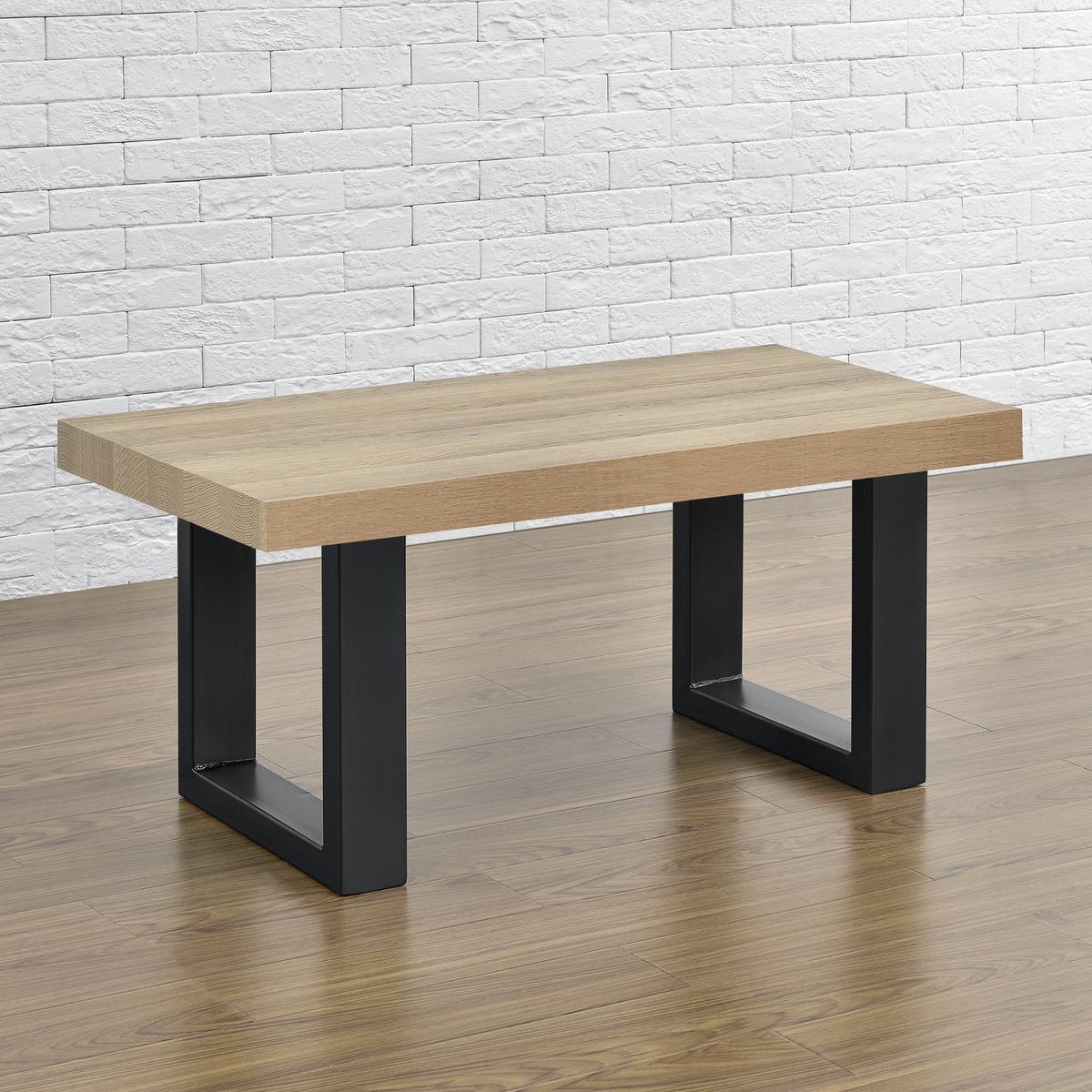 TISCHGESTELL-SET 2 TLG. Makers - Schwarz, Metall (40/43/8cm) - [en.casa]