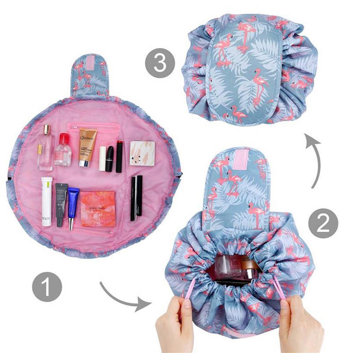 KOSMETIKTASCHE mit Reißverschlussfächern - Dunkelblau, Kunststoff (54/1/62cm) - Intirilife
