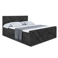 BOXBETT BARWA-Z - 140x200 cm - H3 - Schwarz - Schwarz, Holzwerkstoff (140/200cm) - ALTDECOR