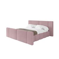 POLSTERBETT mit Bettkasten, Fußteil und Lattenrost, Bett mit Matratze H3/H4 - NILO-Z 120x200 Rosa - Rosa, Holzwerkstoff/Textil (120/200cm) - ALTDECOR