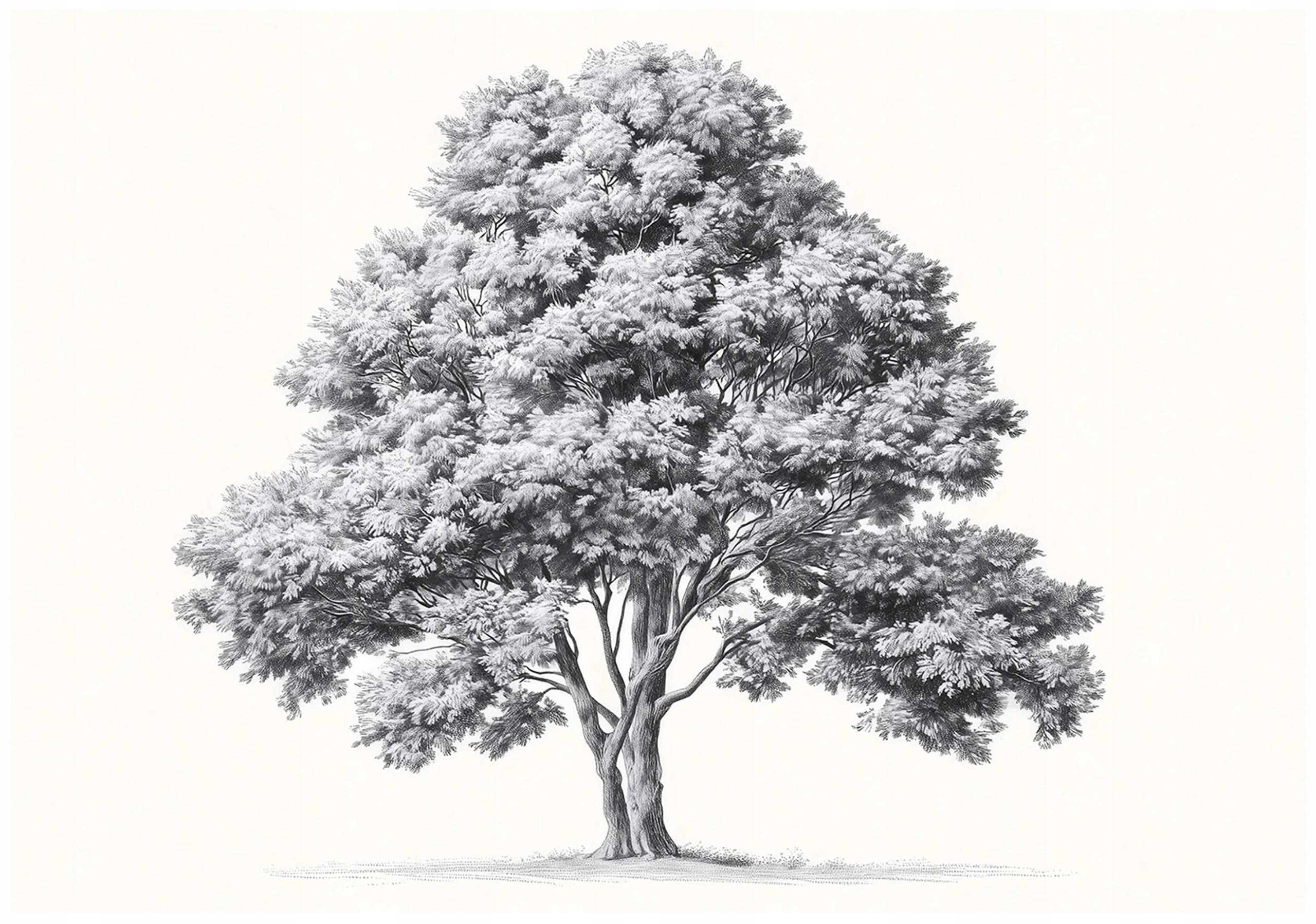 FOTOTAPETE Baum Abstrakt Grau 200x140 cm - Multicolor, Papier (200/140cm) - Wallarena