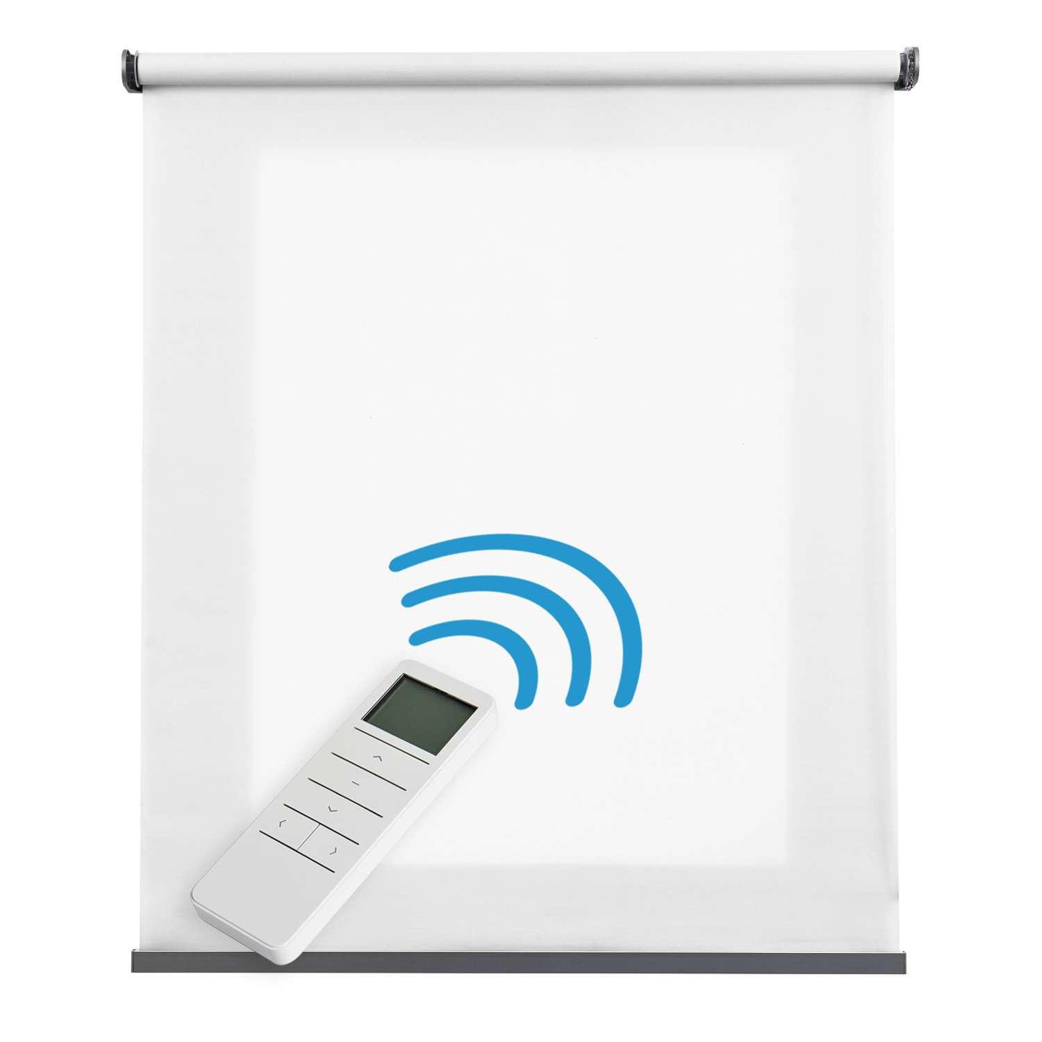 ROLLO motorisierte Weiß, 200 x 250 cm - Weiß, Kunststoff (200/250cm) - STORESDECO