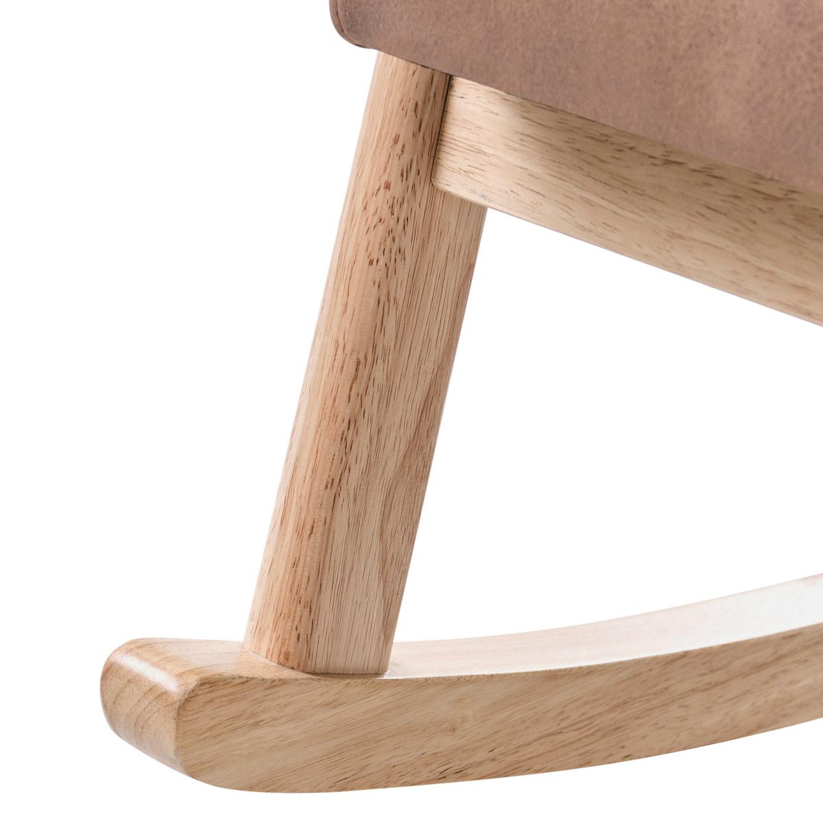SCHAUKELSESSEL Kunstleder Braun Leknes - Hellbraun, Kunststoff (63/78/96cm) - Beliani