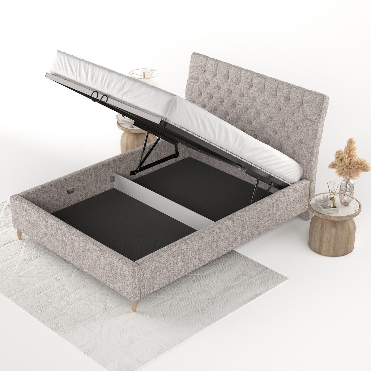 POLSTERBETT Lira 180/200 cm Beige im Neve Stoff - Beige/Naturfarben, Holz/Holzwerkstoff (180/200cm) - AltaBeds