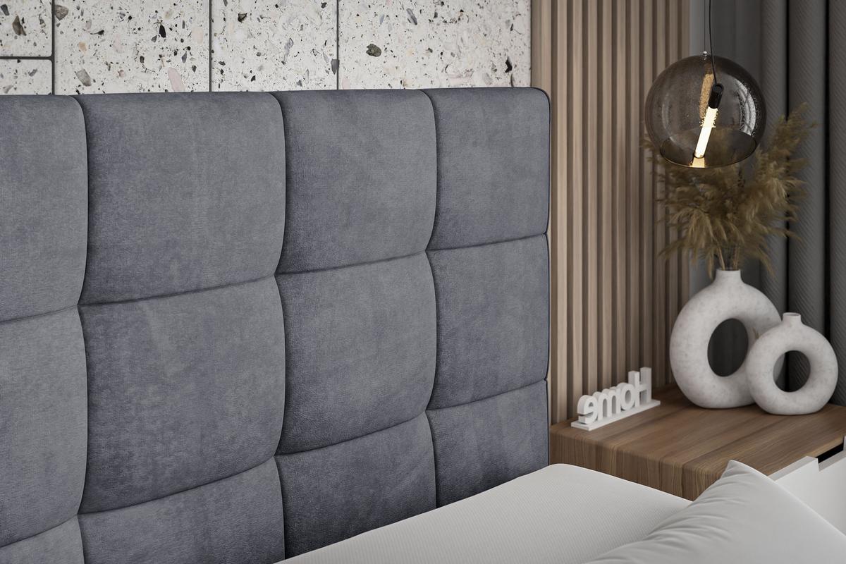 BOXSPRINGBETT APO-Z KING - 140 x 200 - H3/H4 - Dunkelgrau - Dunkelgrau, Holzwerkstoff (140/200cm) - ALTDECOR