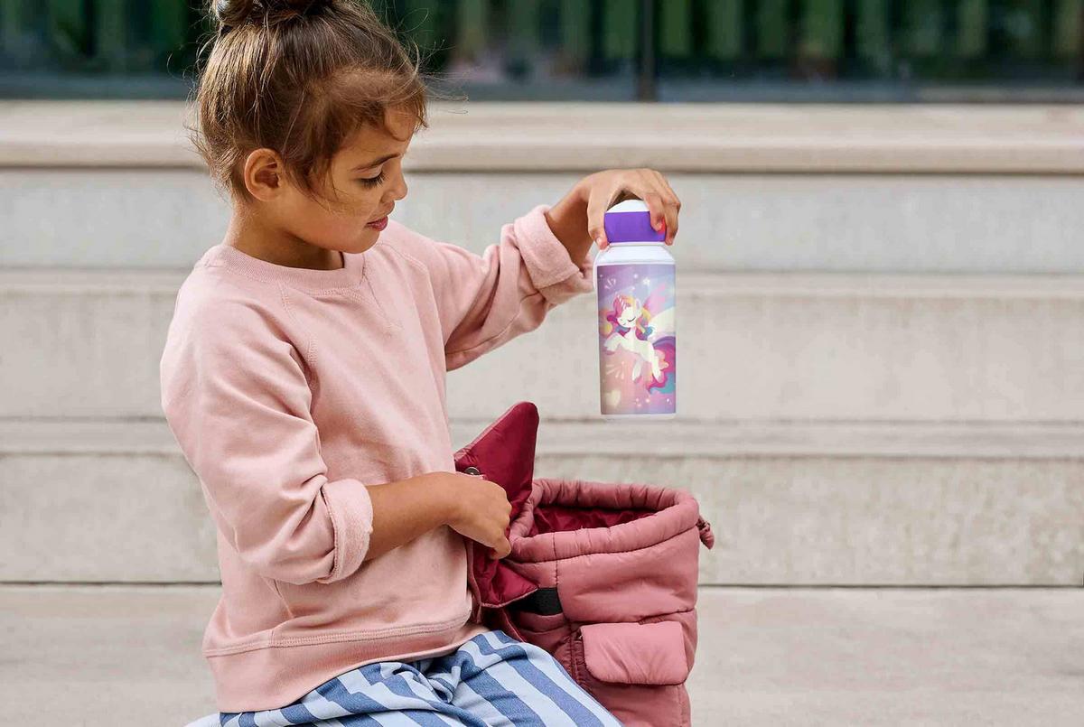 POP-UP TRINKFLASCHE Campus (2026) Princess Power 400 ml - Violett/Mintgrün, Kunststoff (0.4L) - Mepal