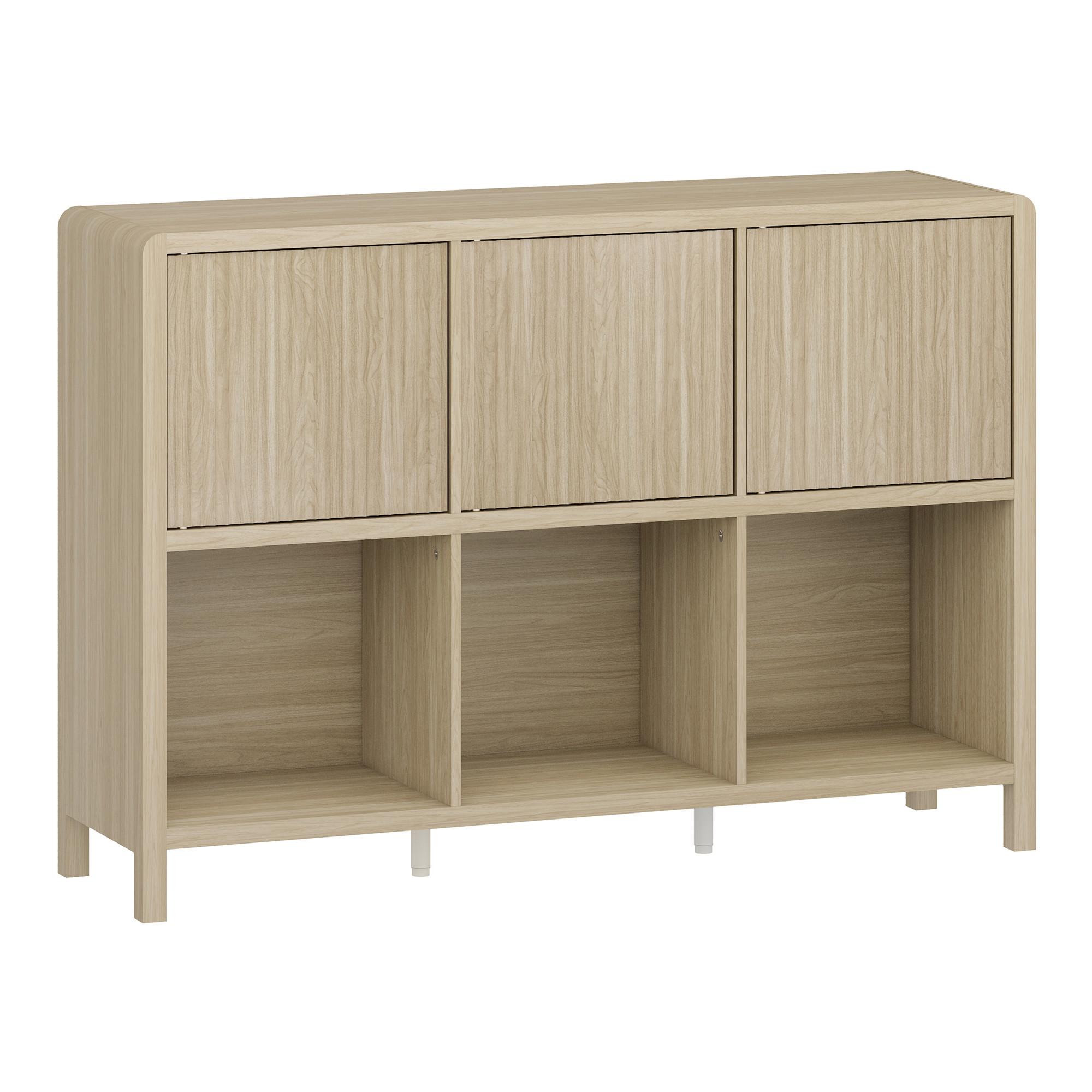 SIDEBOARD Lukkodso - Eichefarben, Holzwerkstoff (110/76.5/30cm) - [en.casa]