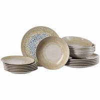 TELLER-SET Rimini beige 18-tlg. - Beige, Keramik (2/2/2cm) - Ritzenhoff Breker