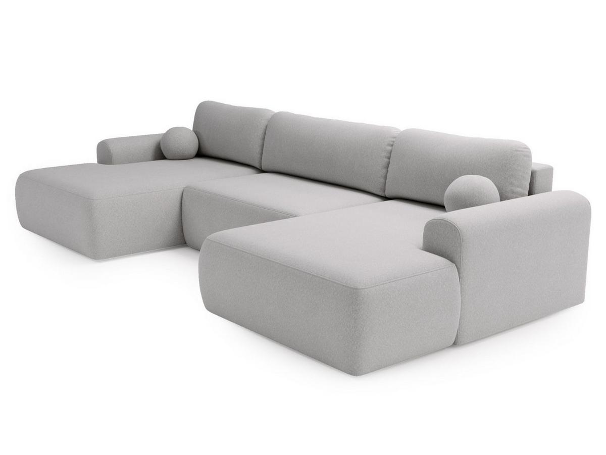 ECKSOFA U Savana Grau - Grau, Holz/Textil (344/177cm) - Graingold