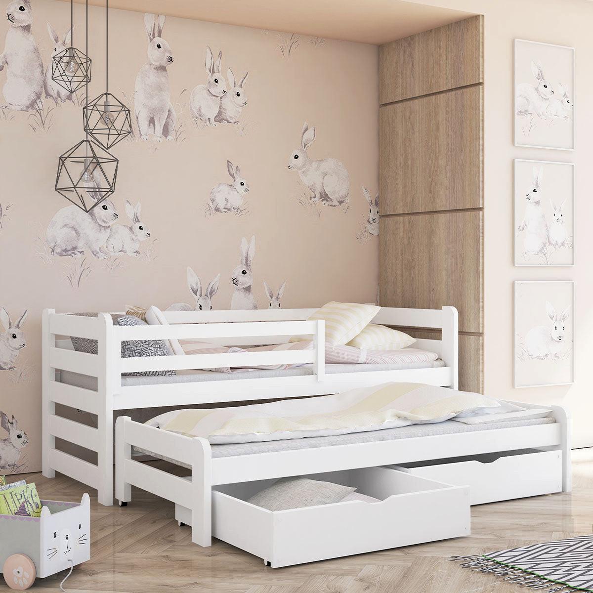 BETT 90/200 Jordan Weiß - Weiß, Holzwerkstoff (90/200cm) - Petits-meubles