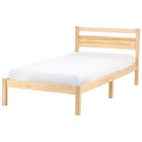 BETT mit Lattenrost 90/200 Kiefernholz Hellbraun Mercurer - Hellbraun/Braun, Holz (90/200cm) - Beliani