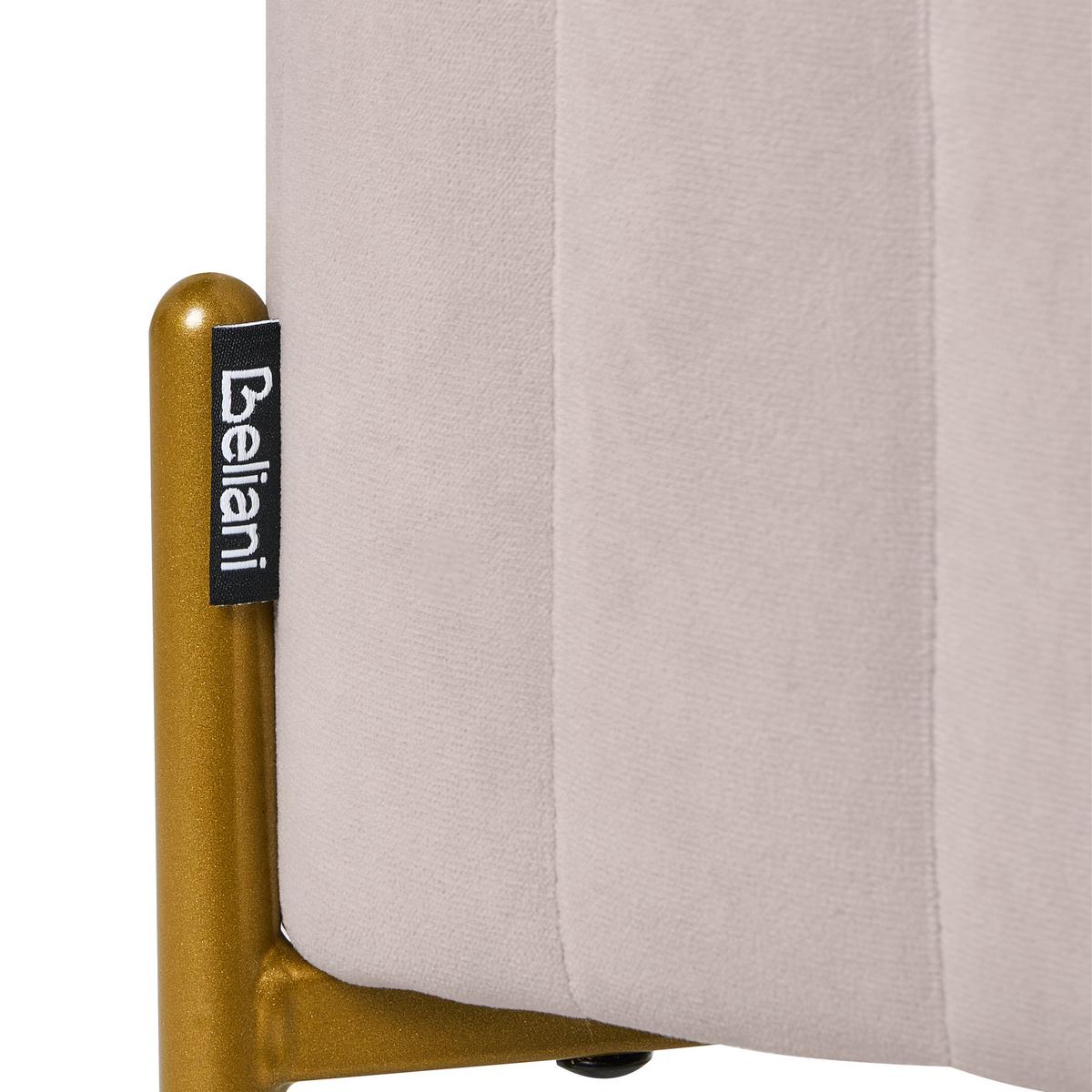 HOCKER Samtstoff Taupe Utah - Taupe, Textil (47/43/47cm) - Beliani