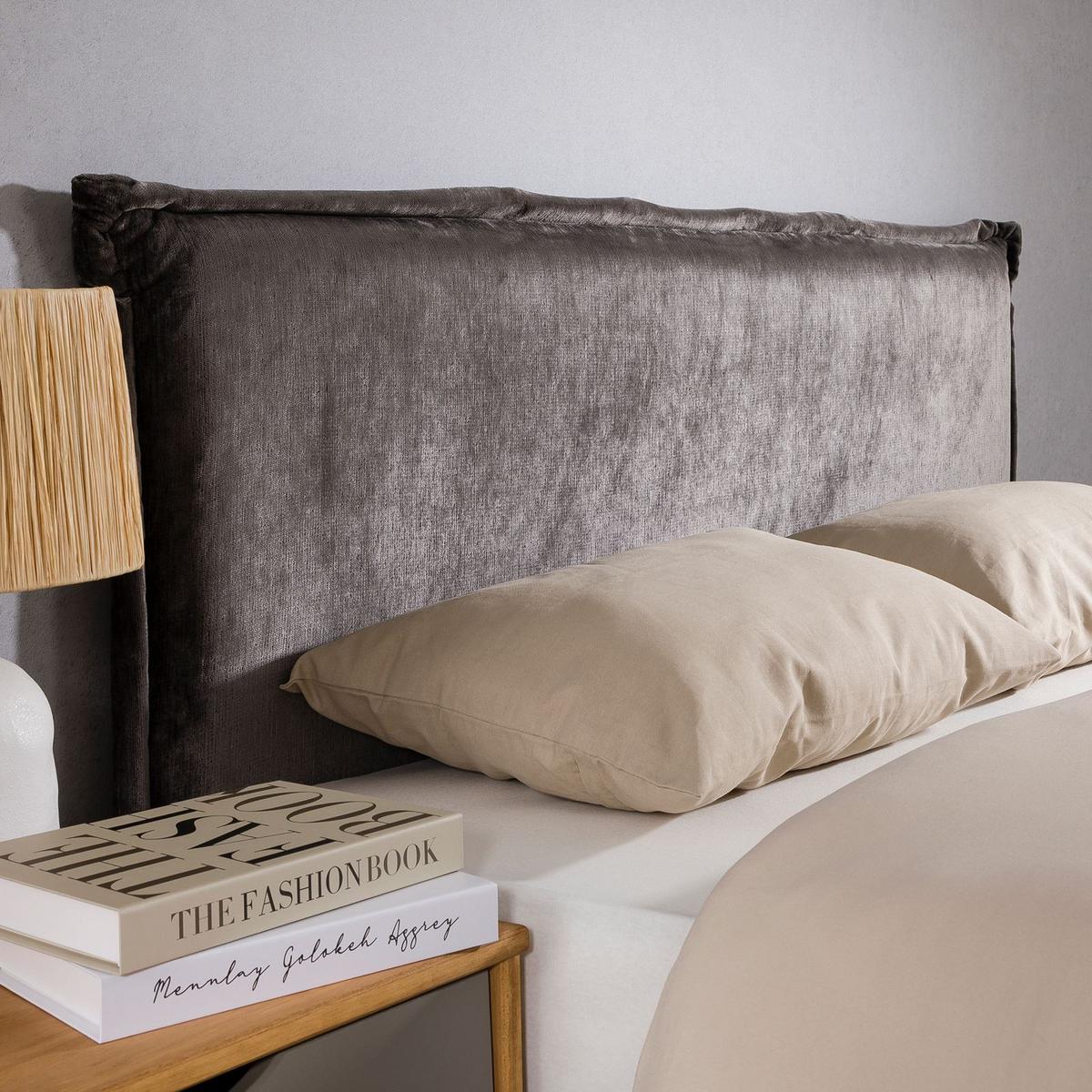 KOPFTEIL OVIO 160x190 cm grau - Grau, Textil (162/94/7cm) - IDIMEX