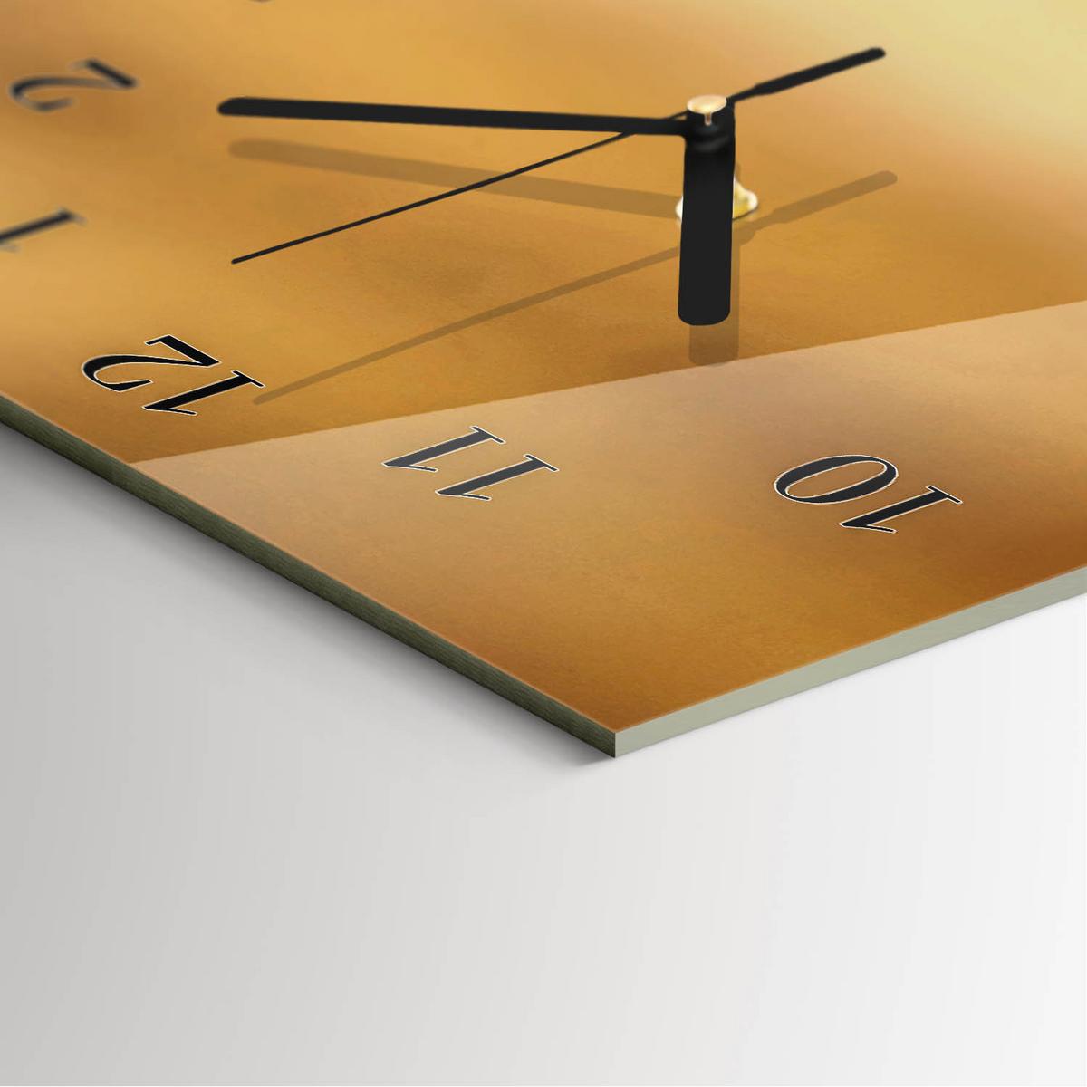 WANDUHR aus Glas 30x60 cm - Bohnen - Braun, Glas (30/60/0.4cm) - TULUP