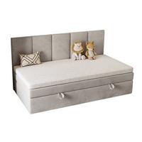BOXSPRINGBETT ELZA MINI mit Topper 70x200 cm Royal Velvet 248 - Grau, Textil - Lookway