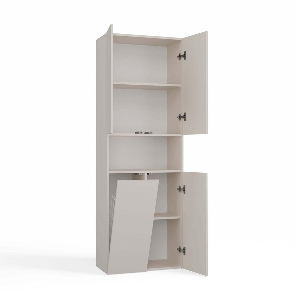 BADEZIMMERSCHRANK Kaschmir 60/174/30 - Kaschmir, Holzwerkstoff (60/174/30cm) - RAUMHIRSCH FURNITURE