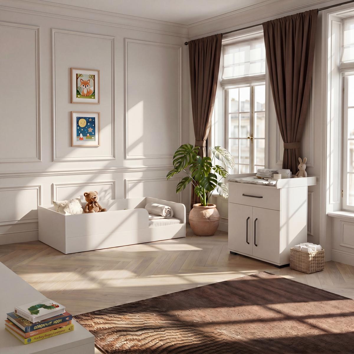 BODENBETT Essentials 120x200cm Weiß - Weiß, Holzwerkstoff (120/200cm) - arthur berndt
