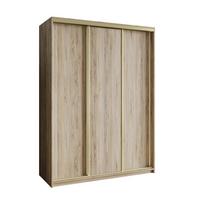 SCHWEBETÜRENSCHRANK NISSE 150/205/60 cm 3-türig Sonoma Eiche - Sonoma Eiche, Holzwerkstoff (150/205/60cm) - MASSENO