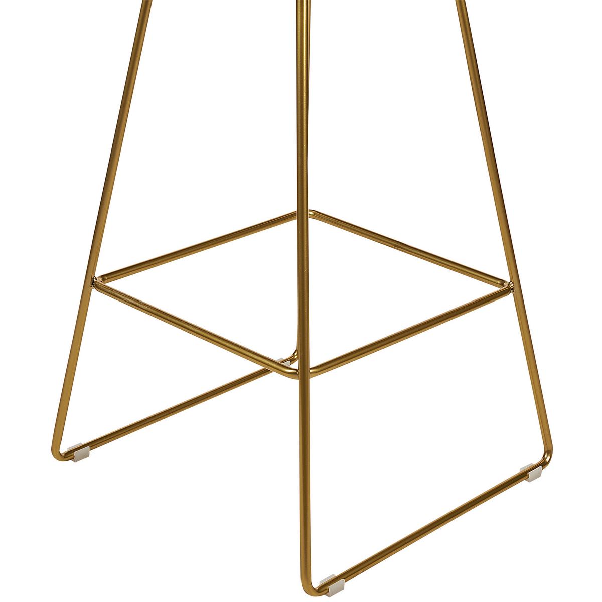 BARSTUHL 2er-Set Metall Gold Bisbee - Goldfarben, Textil/Metall (50/110/49cm) - Beliani