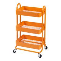 SERVIERWAGEN Pyhäntä - Orange, Metall (46/78.5/35cm) - [en.casa]