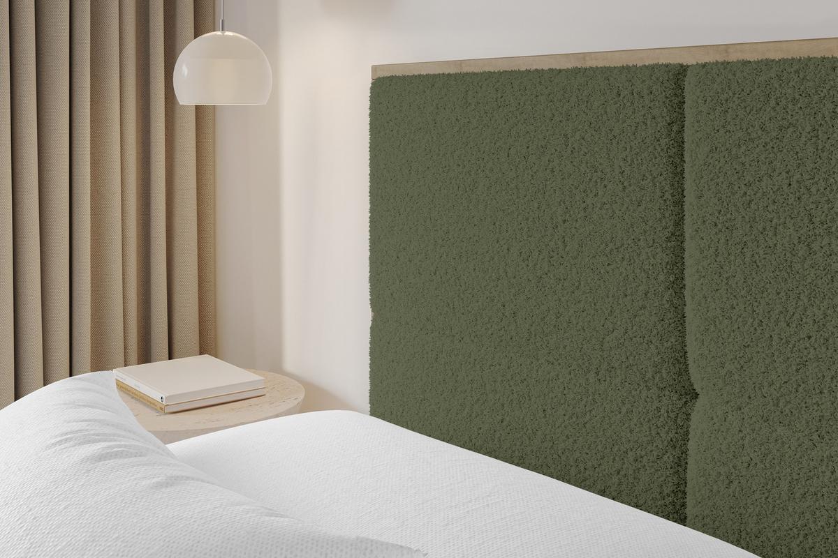 POLSTERBETT mit Bettkasten und Lattenrost, Boxbett ohne Matratze - LILA 140x200 Grün - Grün, Holzwerkstoff/Textil (140/200cm) - ALTDECOR
