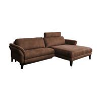 ECKSOFA MIT MOTORISCHER RELAXFUNKTION MALTA Braun Webstoff Relaxfunktion - Schwarz/Braun, Buchenholz/Textil (302/175cm) - KAWOLA