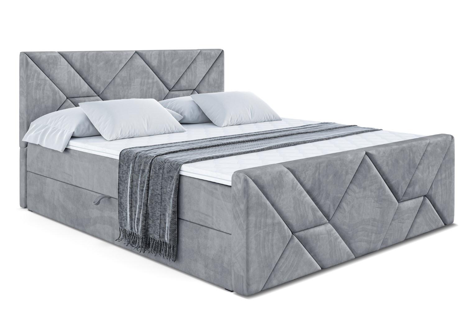 BOXBETT BARWA-Z - 140x200 cm - H4 - Grau - Grau, Holzwerkstoff (140/200cm) - ALTDECOR