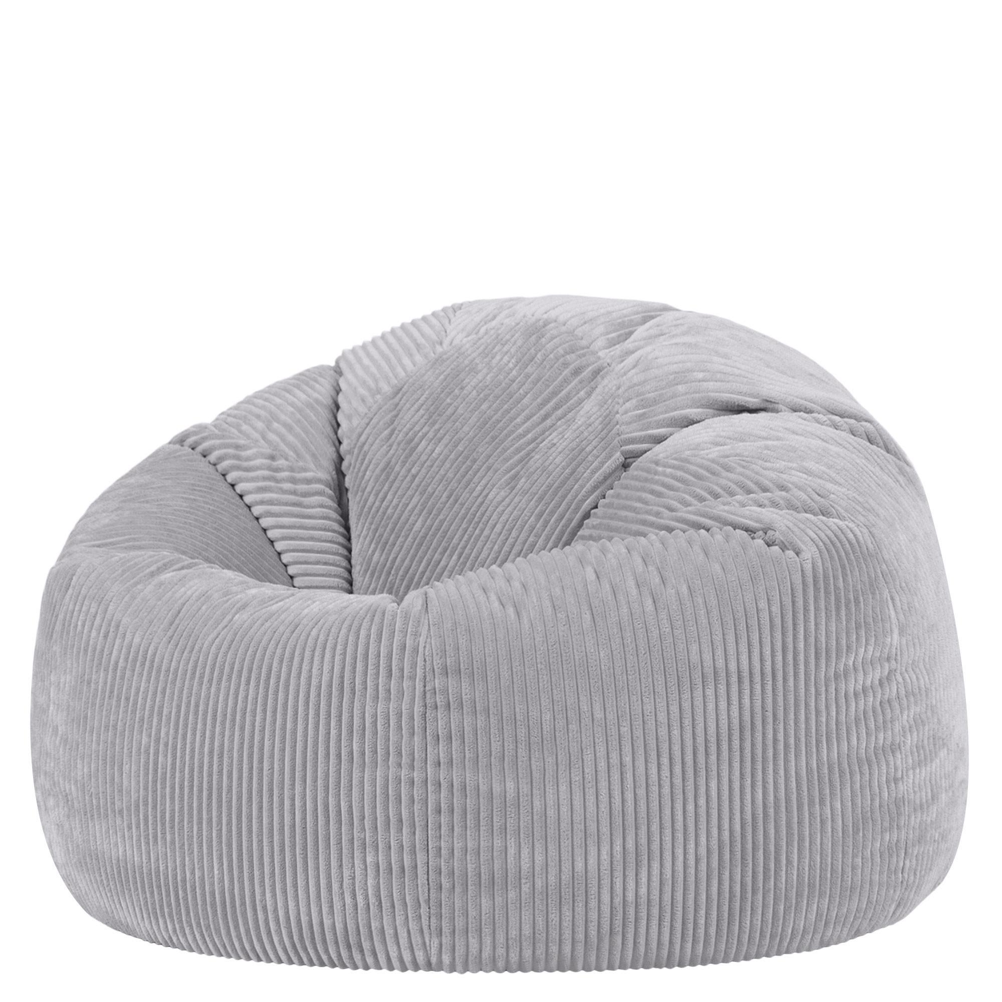 SITZSACK Klassisch Kingston, Cord - Grau, Textil (85/50/85cm) - icon