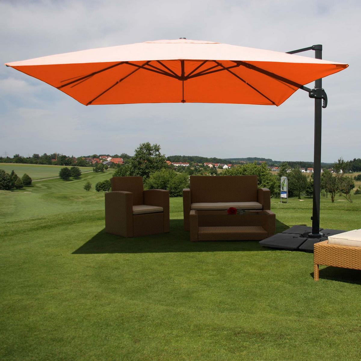 AMPELSCHIRM Orange 300/400 cm - Orange, Textil (400/300cm) - MCW