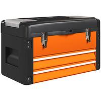 WERKZEUGKISTE leer, 49,7 x 25,3 x 28,9 cm Werkzeugkasten mit Schublade - Orange, Kunststoff (25.3/28.9/49.7cm) - HOMCOM