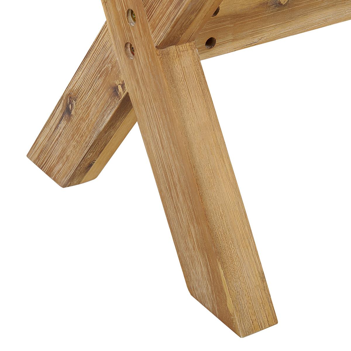 HOCKER Faserzement weiß Olbia - Hellbraun/Weiß, Stein (51/45/40cm) - Beliani